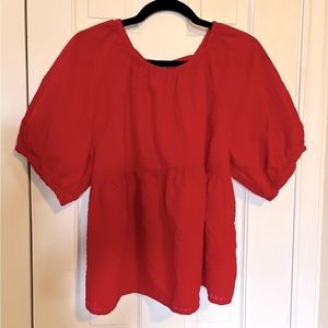 Women’s Old Navy red baby doll blouse